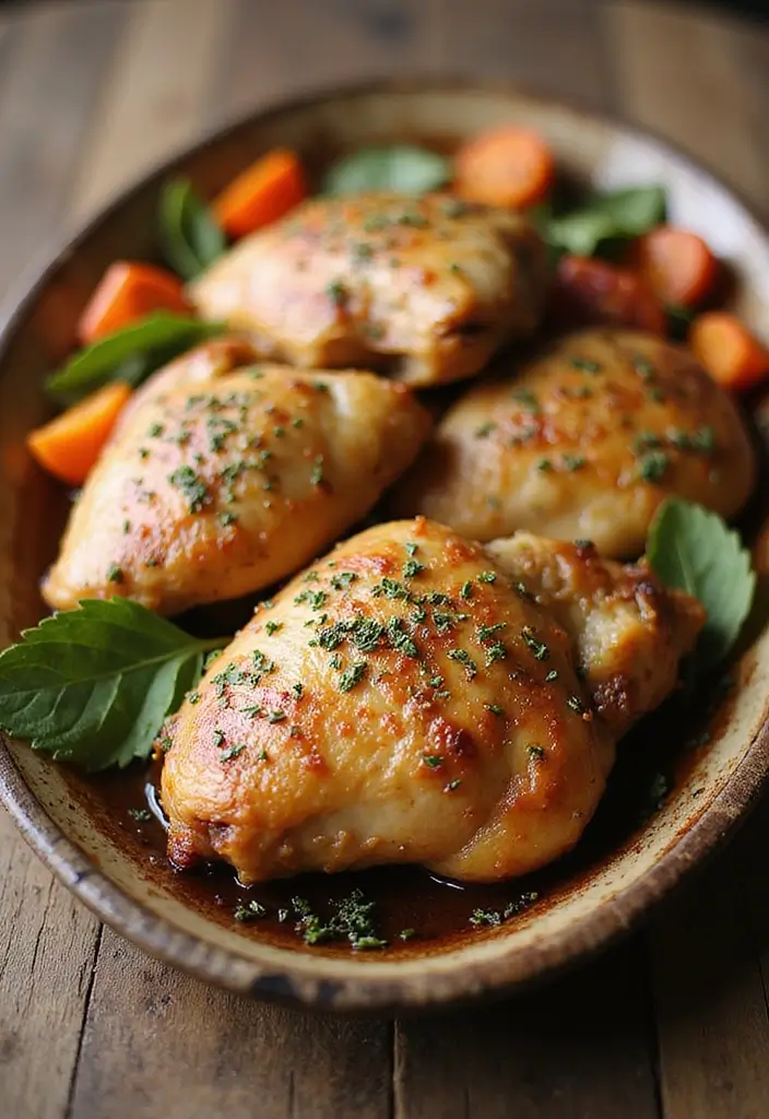 27 Whole30 Meal Prep Recipes for Clean Eating - 11. Herb-Roasted Chicken Thighs