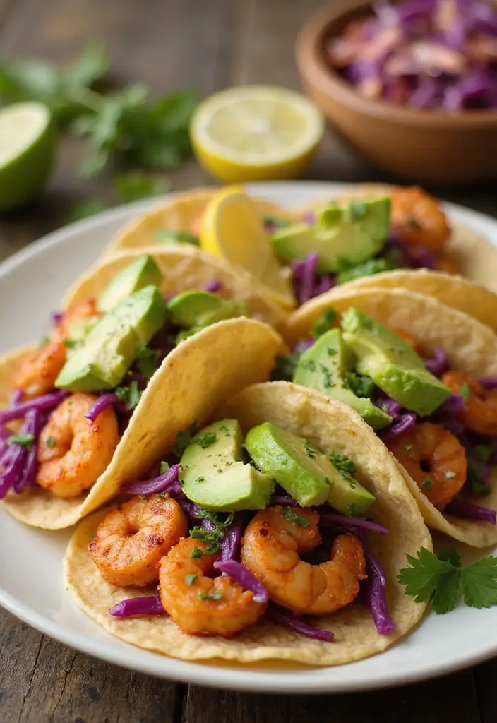 27 Whole30 Meal Prep Recipes for Clean Eating - 4. Spicy Shrimp Tacos with Cabbage Slaw