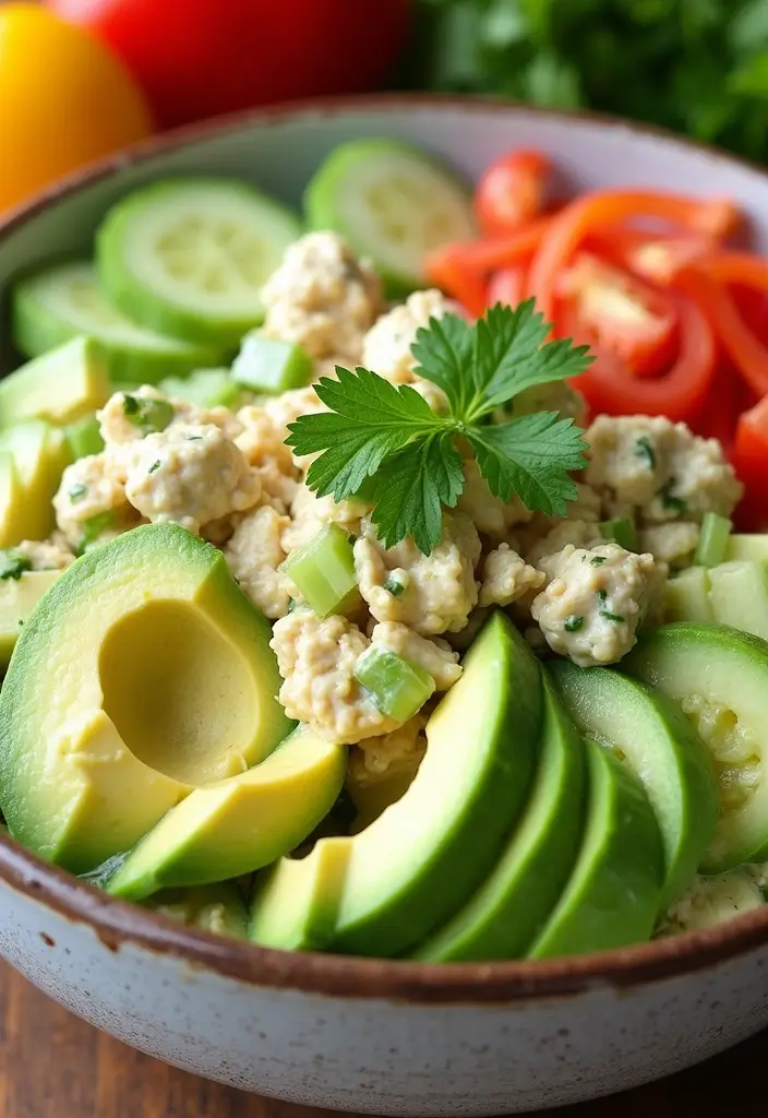 27 Whole30 Meal Prep Recipes for Clean Eating - 5. Creamy Avocado Chicken Salad