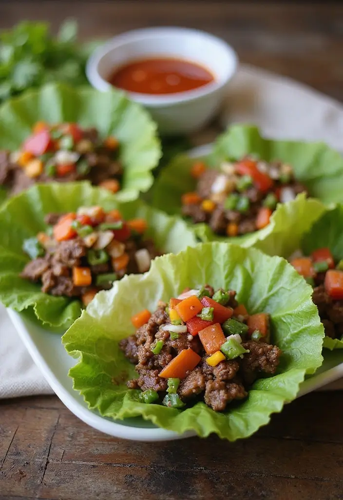 28 Ground Beef Freezer Meal Prep Recipes to Save Time - 27. Asian Beef Lettuce Wraps