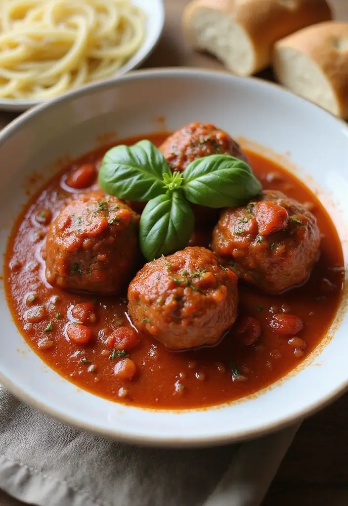 28 Ground Beef Freezer Meal Prep Recipes to Save Time - 7. Meatballs in Marinara Sauce