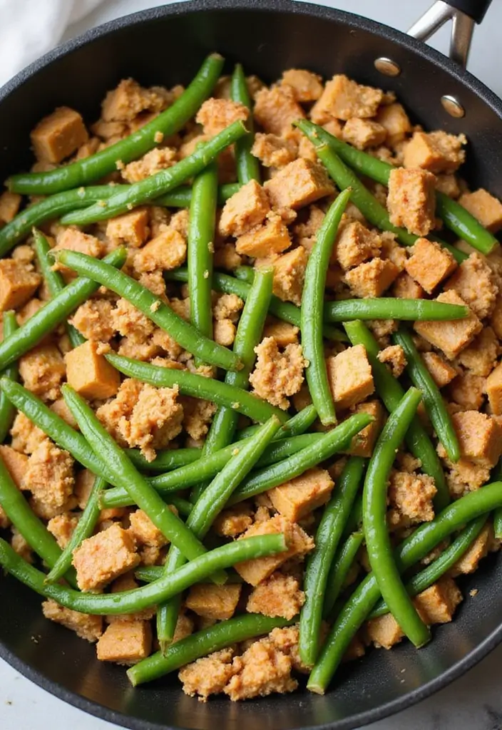 28 Ground Chicken Meal Prep Recipes to Try This Week 89 28 Ground Chicken Meal Prep Recipes to Try This Week - 17. Ground Chicken and Green Bean Skillet