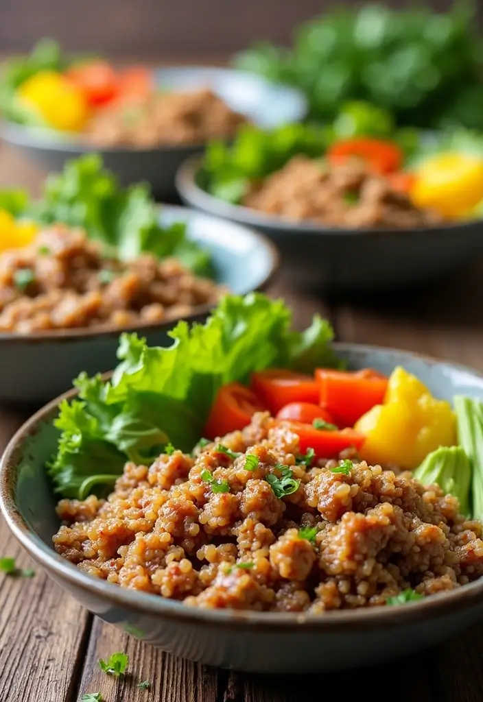 28 Ground Chicken Meal Prep Recipes to Try This Week 13 28 Ground Chicken Meal Prep Recipes to Try This Week - 3. Ground Chicken and Quinoa Bowls