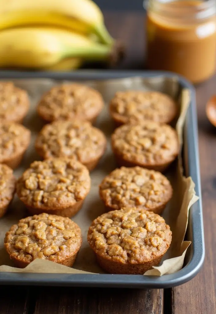 28 Healthy Meal Prep Recipes for Picky Eaters Made Easy - 11. Peanut Butter Banana Oatmeal Cups