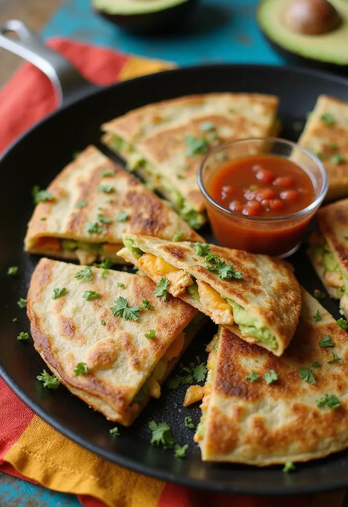 28 Healthy Meal Prep Recipes for Picky Eaters Made Easy - 18. Chicken Avocado Quesadillas