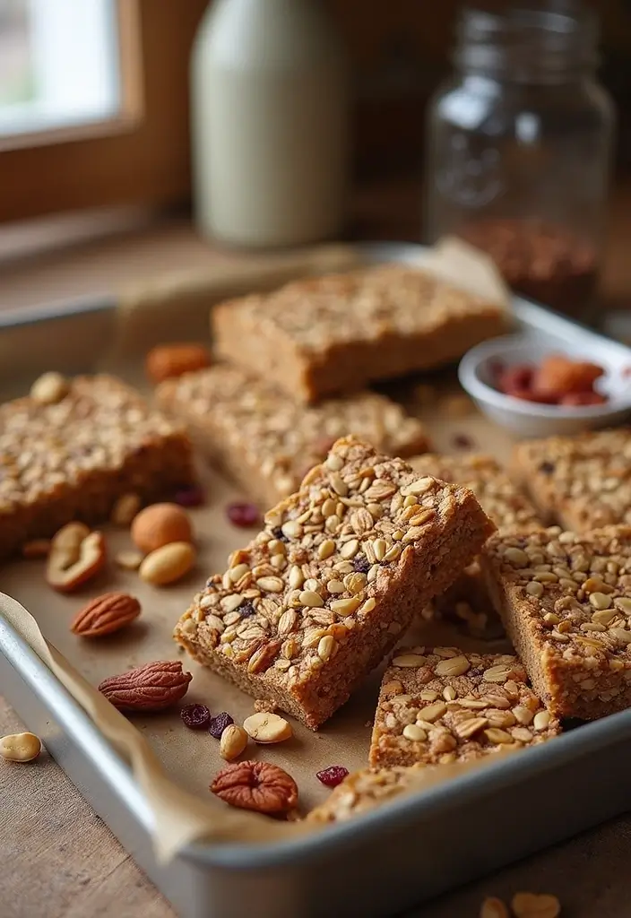 28 Healthy Meal Prep Recipes for Picky Eaters Made Easy - 22. Crunchy Granola Bars