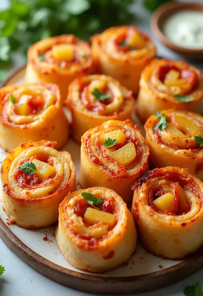 28 Healthy Meal Prep Recipes for Picky Eaters Made Easy - 26. Hawaiian Pizza Roll-Ups