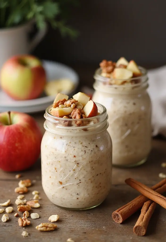28 Healthy Meal Prep Recipes for Picky Eaters Made Easy - 28. Apple Cinnamon Overnight Oats