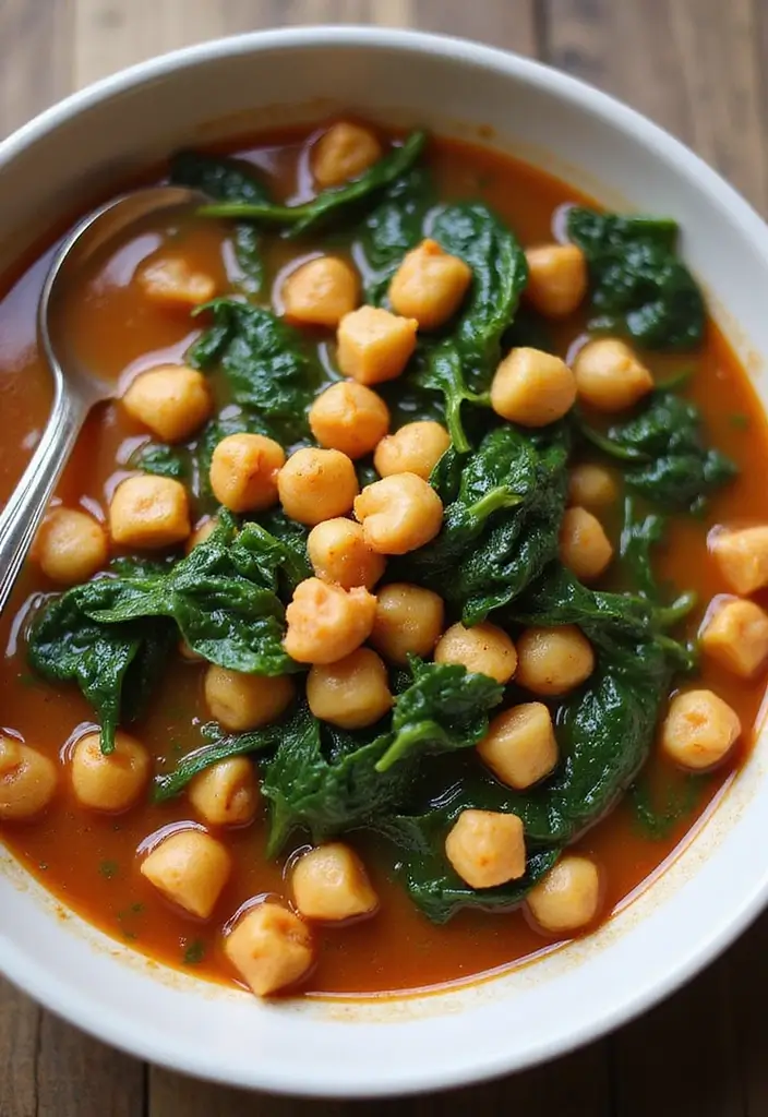 28 Low-Calorie Meal Prep Lunch Recipes That Keep You Full 70 28 Low-Calorie Meal Prep Lunch Recipes That Keep You Full - 12. Chickpea & Spinach Stew