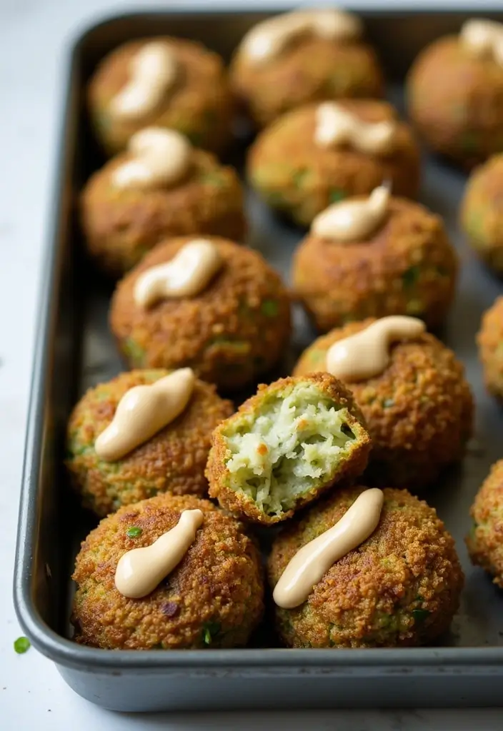 28 Low-Calorie Meal Prep Lunch Recipes That Keep You Full 100 28 Low-Calorie Meal Prep Lunch Recipes That Keep You Full - 18. Baked Falafel with Tahini Sauce