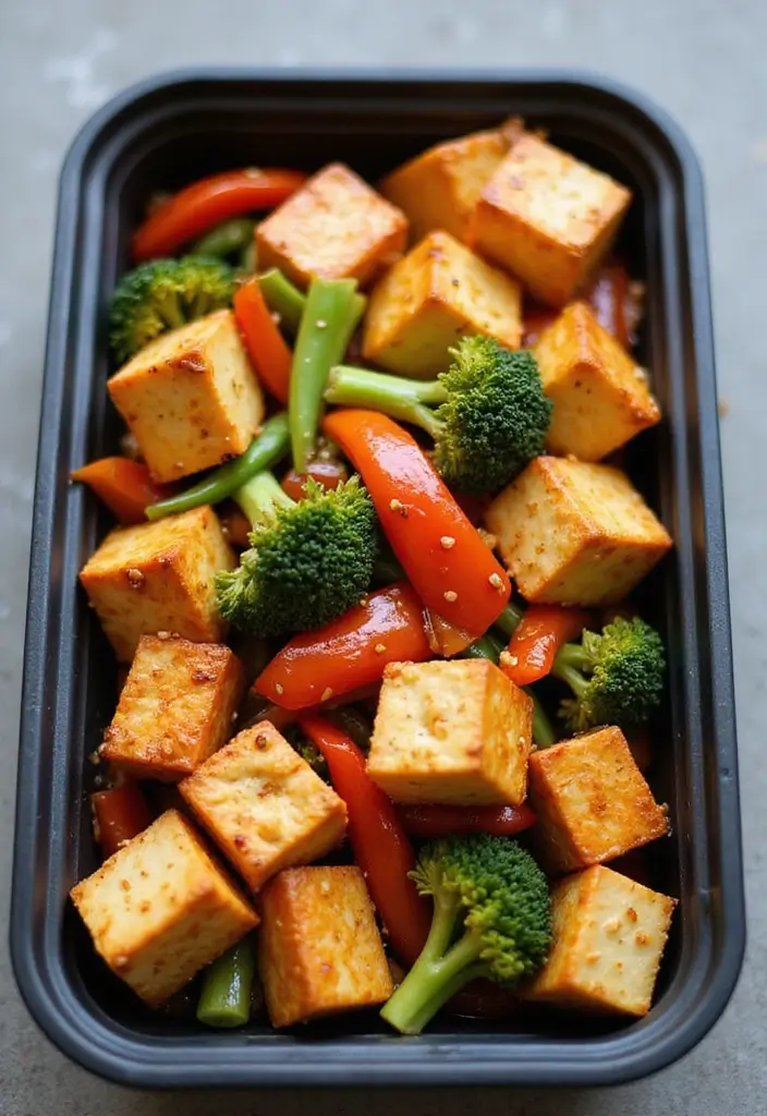 28 Low-Calorie Meal Prep Lunch Recipes That Keep You Full 22 28 Low-Calorie Meal Prep Lunch Recipes That Keep You Full - 4. Spicy Tofu & Vegetable Stir-Fry