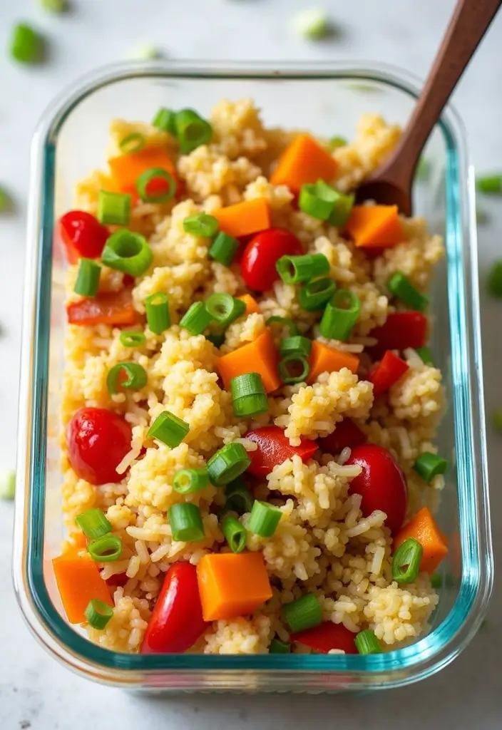 28 Low-Calorie Meal Prep Lunch Recipes That Keep You Full 49 28 Low-Calorie Meal Prep Lunch Recipes That Keep You Full - 9. Cauliflower Rice Stir-Fry