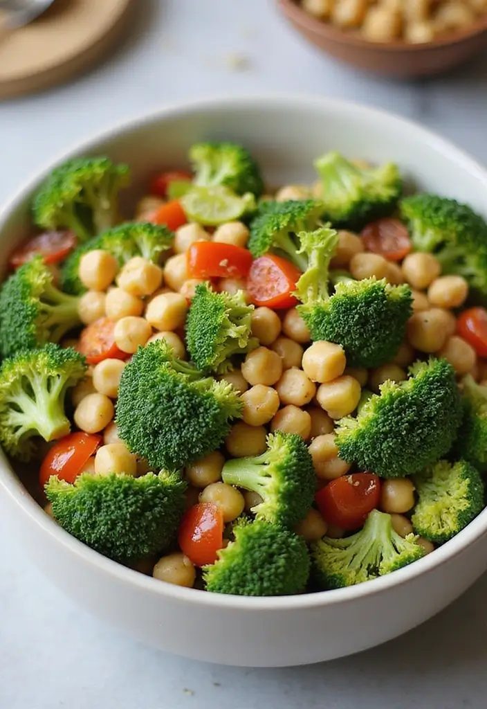 28 Low-Cholesterol Meal Prep Recipes for a Healthy Heart - 12. Broccoli Chickpea Salad