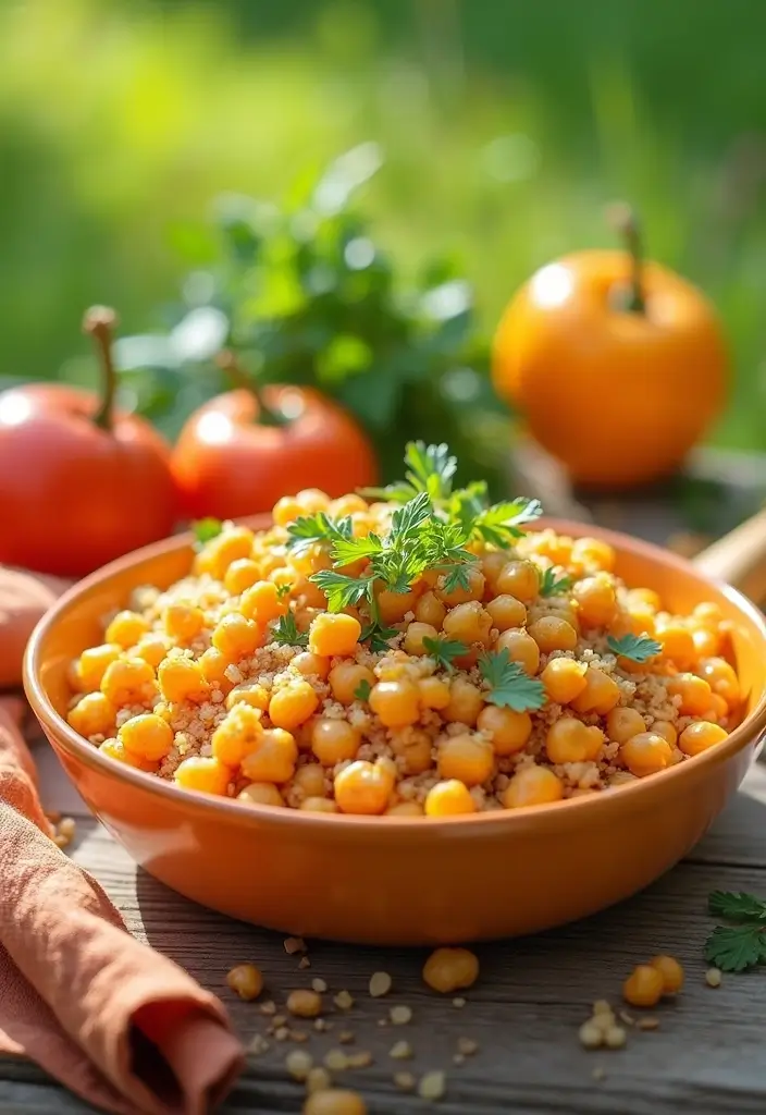 28 Low-Cholesterol Meal Prep Recipes for a Healthy Heart - 16. Orange Chickpea and Quinoa Salad