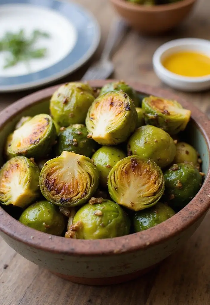 28 Low-Cholesterol Meal Prep Recipes for a Healthy Heart - 25. Honey Mustard Roasted Brussels Sprouts