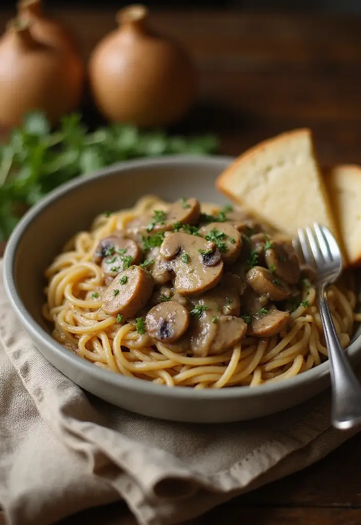 28 Low-Cholesterol Meal Prep Recipes for a Healthy Heart - 28. Vegan Mushroom Stroganoff