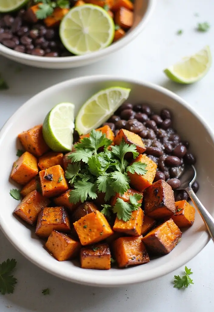 28 Low-Cholesterol Meal Prep Recipes for a Healthy Heart - 3. Sweet Potato Black Bean Bowls