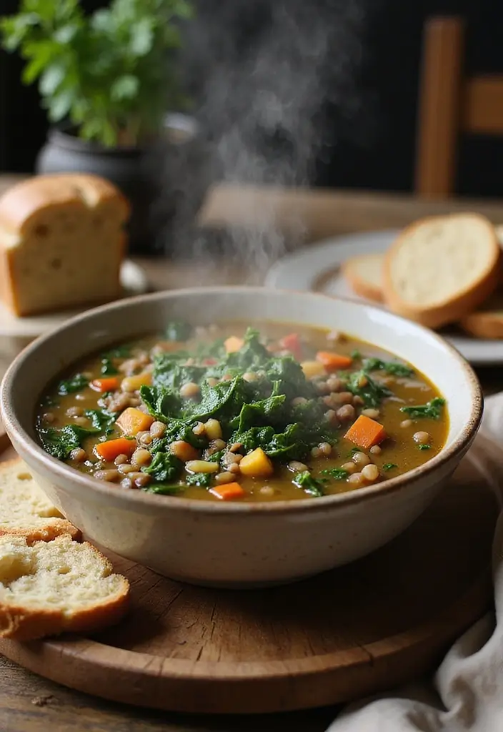 28 Low-Cholesterol Meal Prep Recipes for a Healthy Heart - 4. Lentil Soup with Spinach