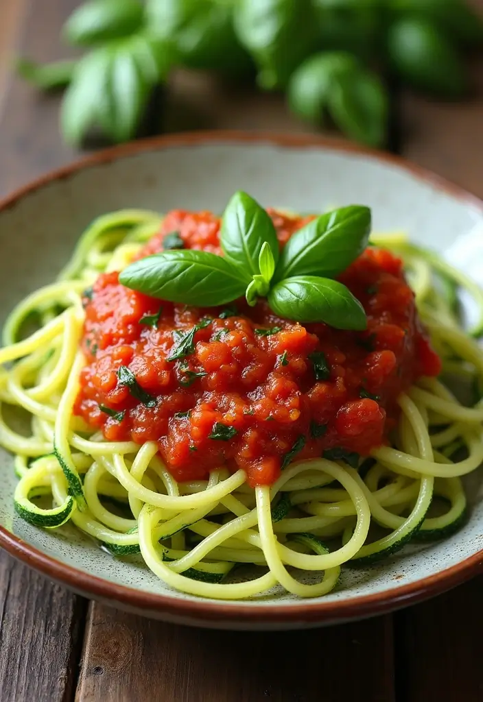 28 Low-Cholesterol Meal Prep Recipes for a Healthy Heart - 6. Zucchini Noodles with Tomato Basil Sauce