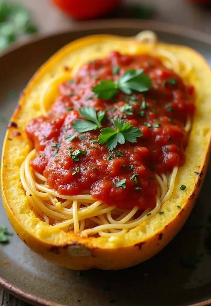 29 Clean Eating Meal Prep Recipes That Taste Amazing - 11. Spaghetti Squash with Marinara