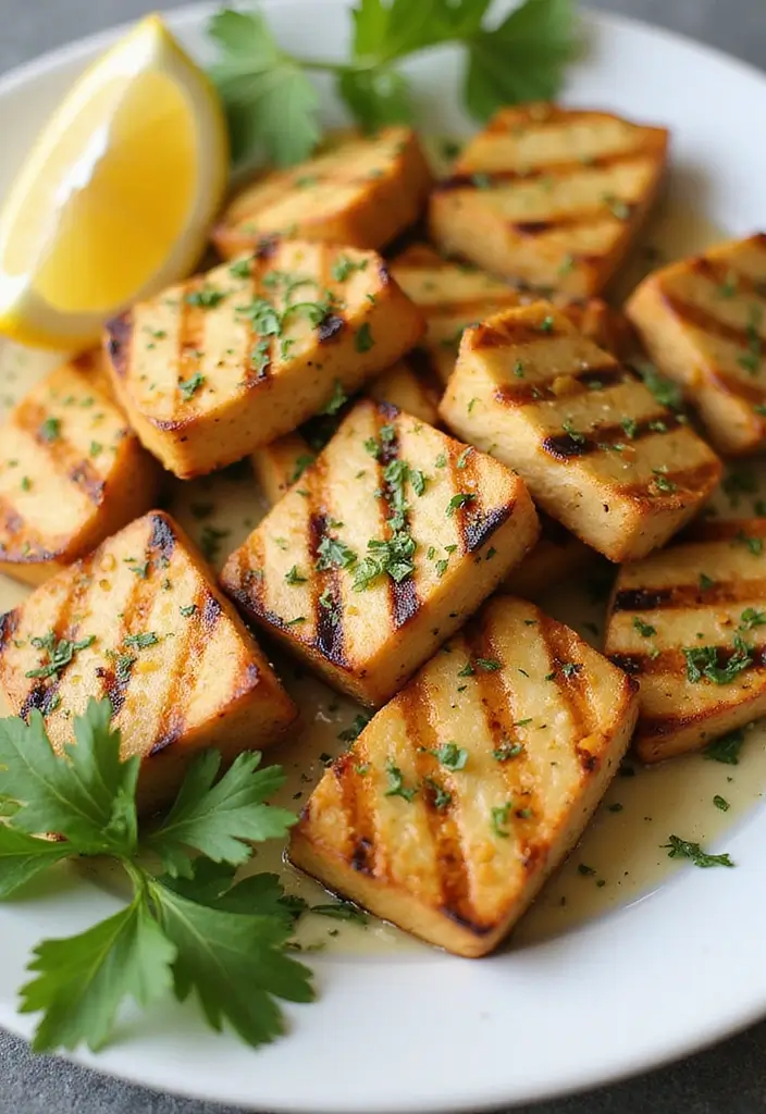 29 Clean Eating Meal Prep Recipes That Taste Amazing - 19. Lemon Herb Grilled Tofu