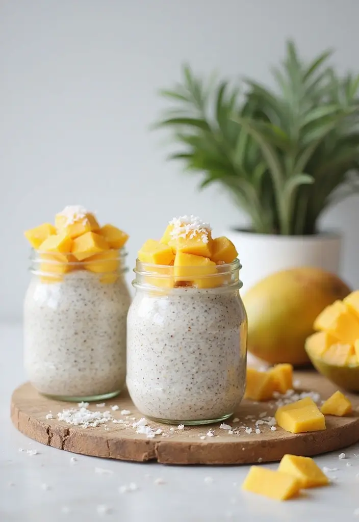 29 Clean Eating Meal Prep Recipes That Taste Amazing - 20. Coconut & Mango Chia Pudding