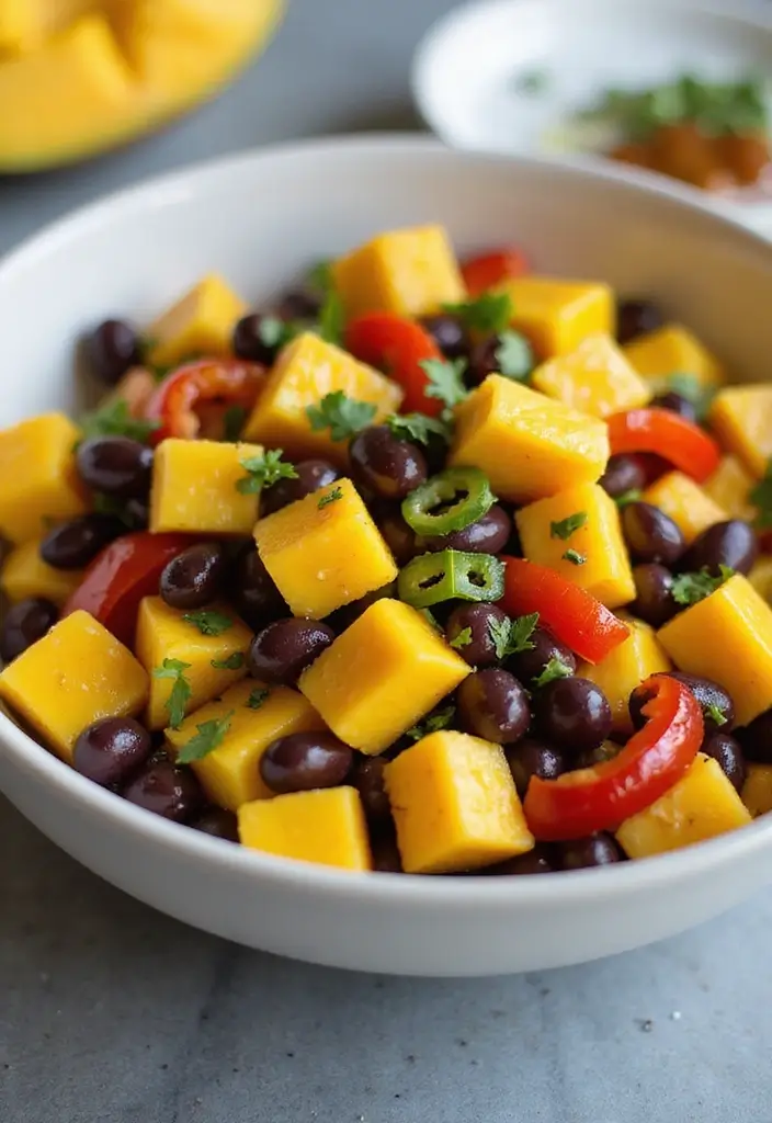 29 Clean Eating Meal Prep Recipes That Taste Amazing - 26. Mango & Black Bean Salad