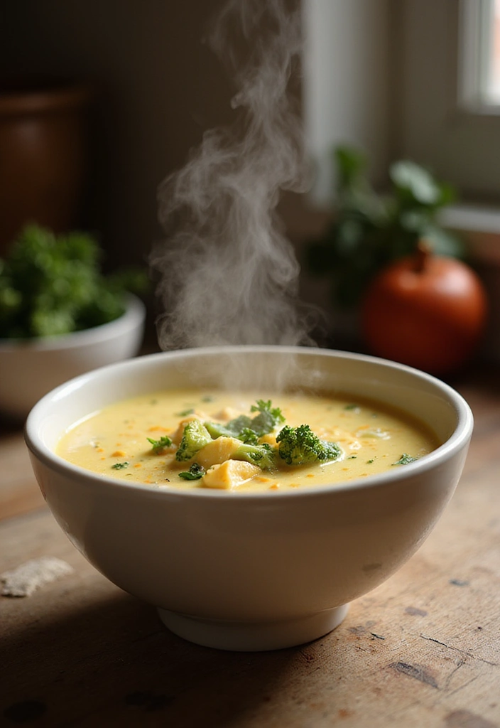 29 Clean Eating Meal Prep Recipes That Taste Amazing - 27. Creamy Broccoli & Cheddar Soup