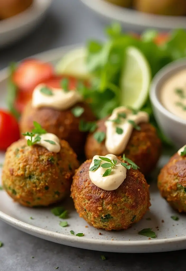 29 Clean Eating Meal Prep Recipes That Taste Amazing - 9. Baked Falafel with Tahini Sauce