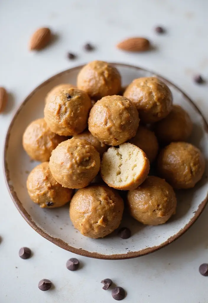 29 High-Protein Low-Calorie Meal Prep Recipes to Support Weight Loss - 12. Almond Butter Protein Balls