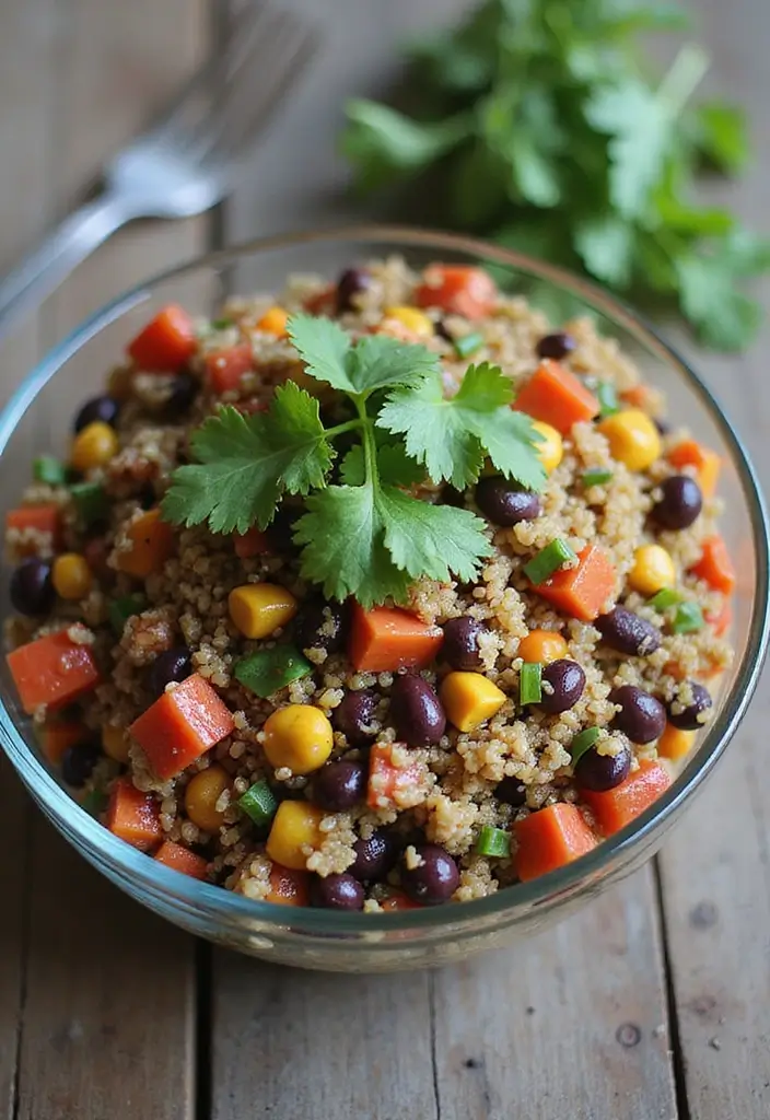 29 High-Protein Low-Calorie Meal Prep Recipes to Support Weight Loss - 2. Quinoa and Black Bean Salad