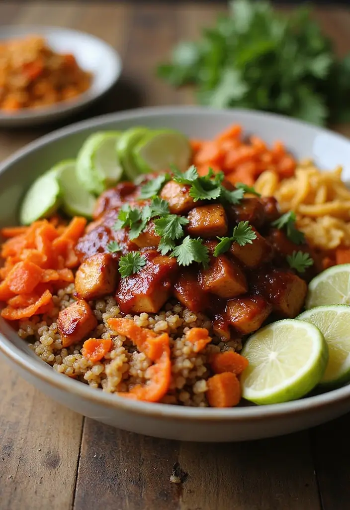 29 High-Protein Low-Calorie Meal Prep Recipes to Support Weight Loss - 20. Barbecue Chicken Quinoa Bowl