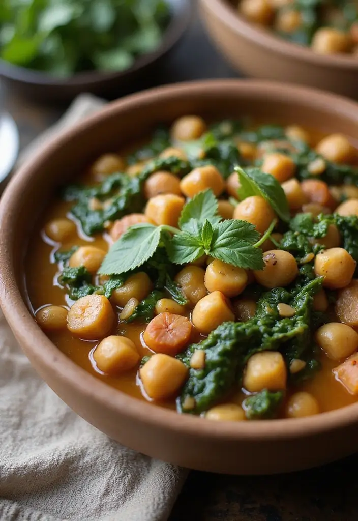 29 High-Protein Low-Calorie Meal Prep Recipes to Support Weight Loss - 4. Chickpea and Spinach Stew