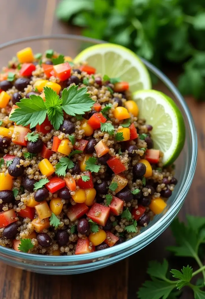 29 High-Protein Vegetarian Meal Prep Recipes for Busy Weeks 1 29 High-Protein Vegetarian Meal Prep Recipes for Busy Weeks - 1. Quinoa & Black Bean Salad