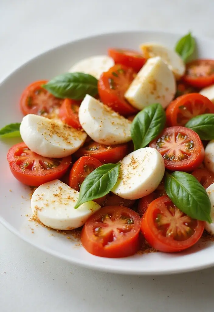 29 High-Protein Vegetarian Meal Prep Recipes for Busy Weeks 114 29 High-Protein Vegetarian Meal Prep Recipes for Busy Weeks - 20. Tomato & Mozzarella Salad