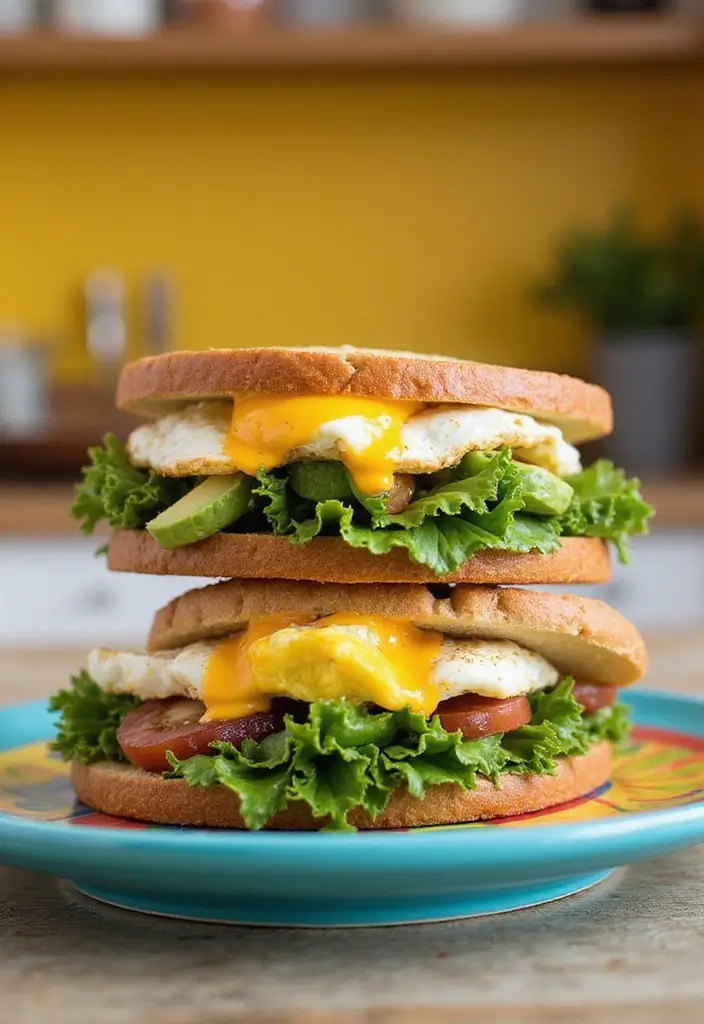 29 High-Protein Vegetarian Meal Prep Recipes for Busy Weeks 121 29 High-Protein Vegetarian Meal Prep Recipes for Busy Weeks - 21. Egg & Avocado Breakfast Sandwich