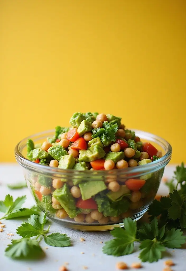29 High-Protein Vegetarian Meal Prep Recipes for Busy Weeks 156 29 High-Protein Vegetarian Meal Prep Recipes for Busy Weeks - 28. Avocado Chickpea Salad