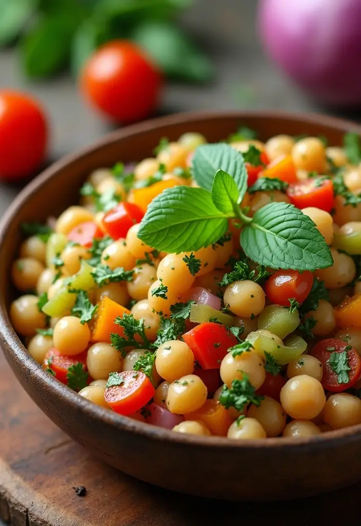 29 High-Protein Vegetarian Meal Prep Recipes for Busy Weeks 13 29 High-Protein Vegetarian Meal Prep Recipes for Busy Weeks - 3. Chickpea Tabbouleh