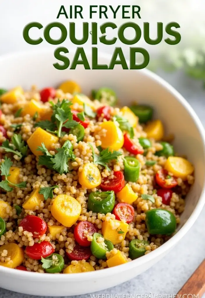 30 Air Fryer Meal Prep Recipes That Are Crispy and Clean 83 30 Air Fryer Meal Prep Recipes That Are Crispy and Clean - 15. Air Fryer Couscous Salad