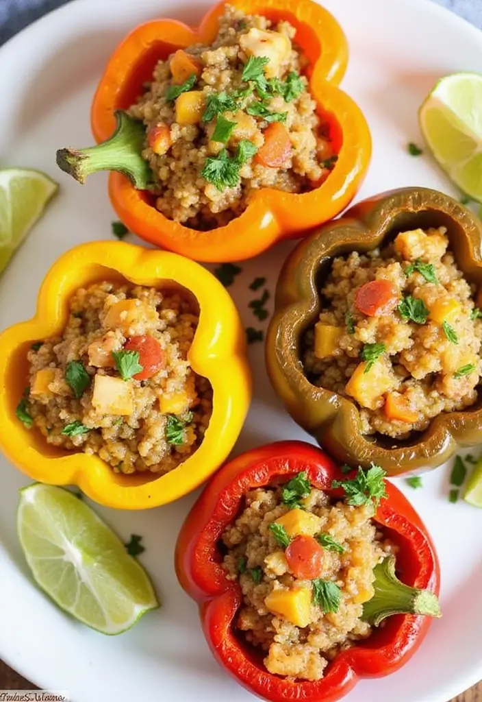 30 Air Fryer Meal Prep Recipes That Are Crispy and Clean 39 30 Air Fryer Meal Prep Recipes That Are Crispy and Clean - 7. Air Fryer Quinoa Stuffed Peppers