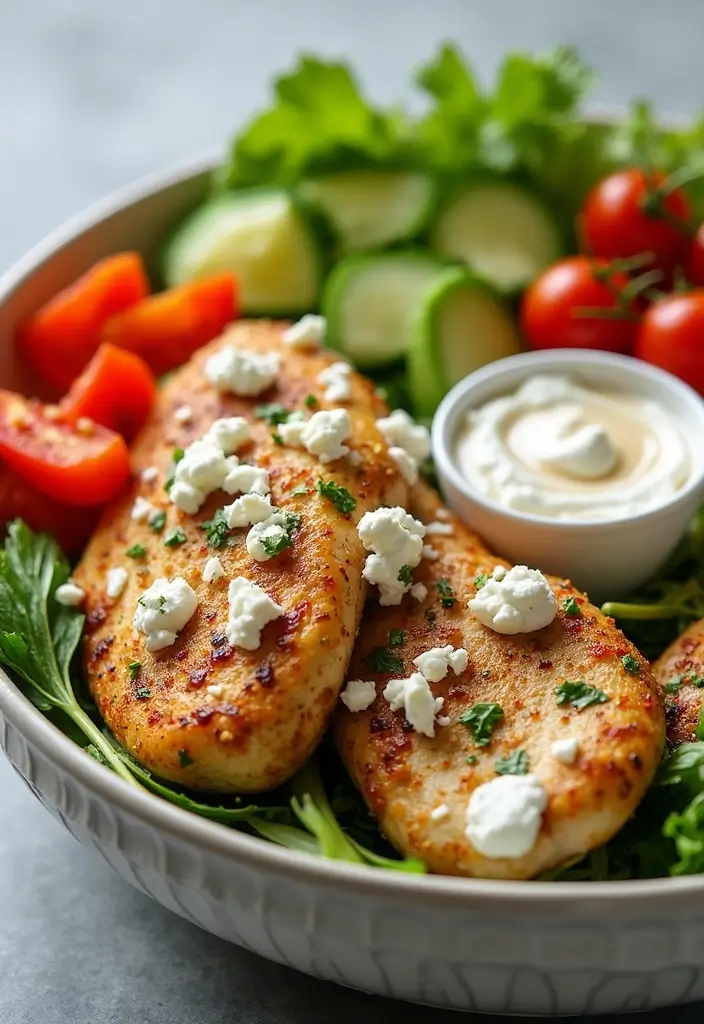 30 Air Fryer Meal Prep Recipes That Are Crispy and Clean 47 30 Air Fryer Meal Prep Recipes That Are Crispy and Clean - 9. Air Fryer Greek Chicken Bowls
