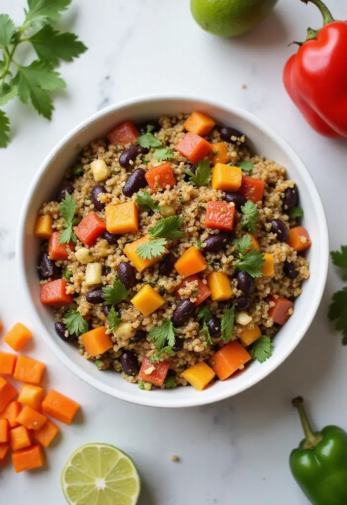 30 Calorie Deficit Meal Prep Recipes That Support Fat Loss - 1. Quinoa & Black Bean Salad