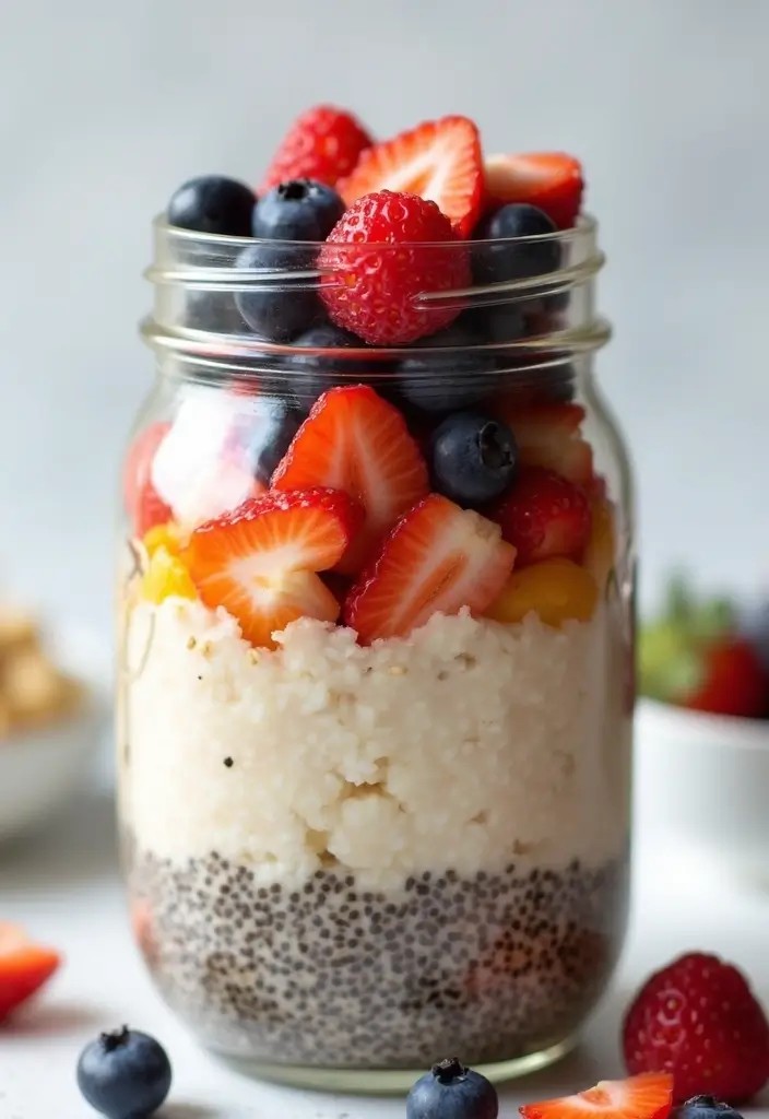 30 Calorie Deficit Meal Prep Recipes That Support Fat Loss - 10. Overnight Oats with Chia Seeds