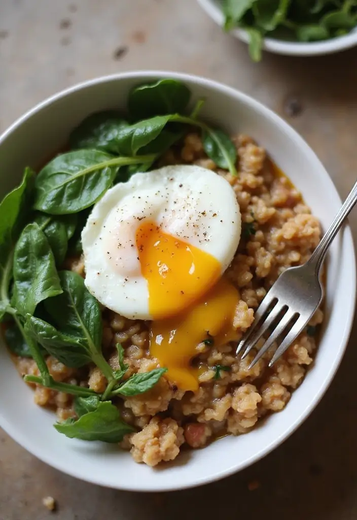 30 Calorie Deficit Meal Prep Recipes That Support Fat Loss - 19. Savory Oatmeal with Eggs