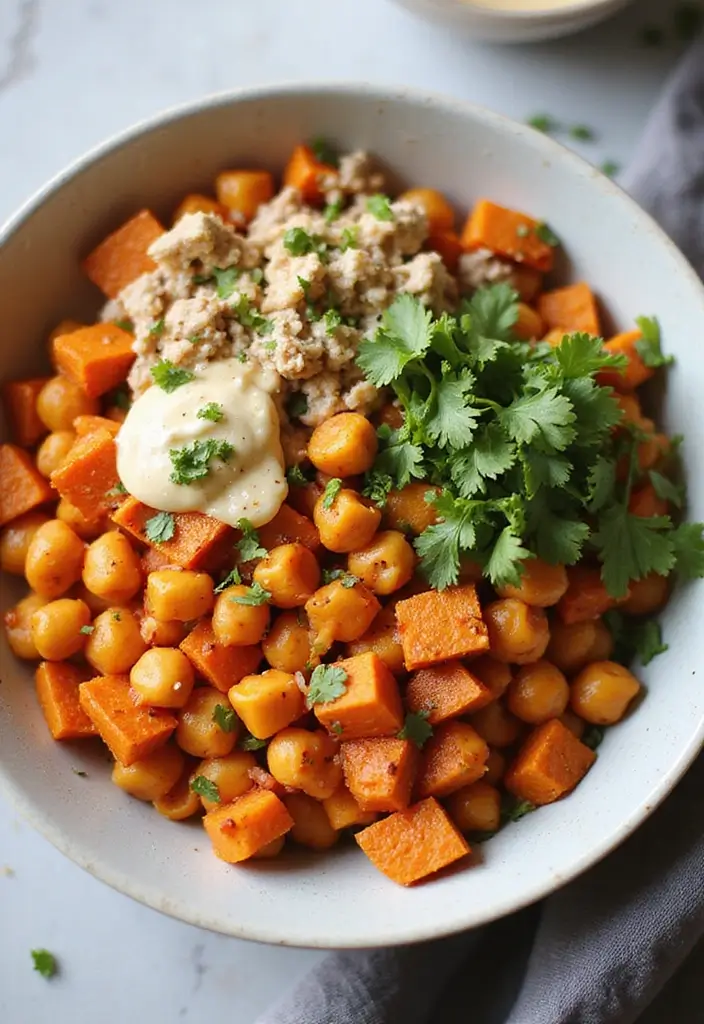 30 Calorie Deficit Meal Prep Recipes That Support Fat Loss - 2. Spicy Chickpea & Sweet Potato Bowls