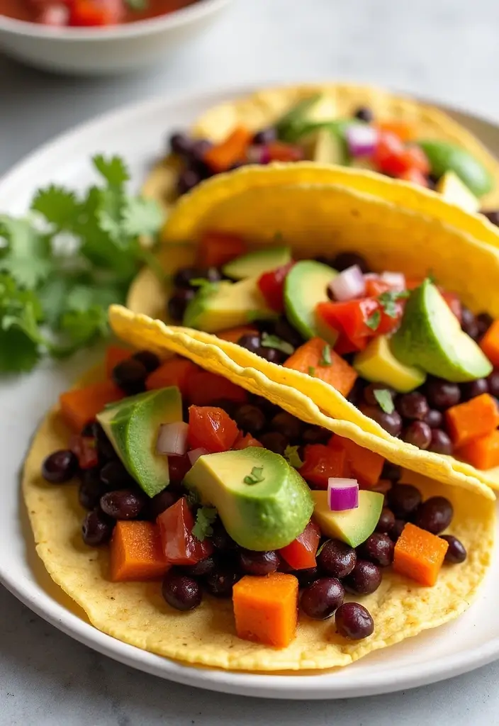 30 Calorie Deficit Meal Prep Recipes That Support Fat Loss - 21. Sweet Potato Black Bean Tacos
