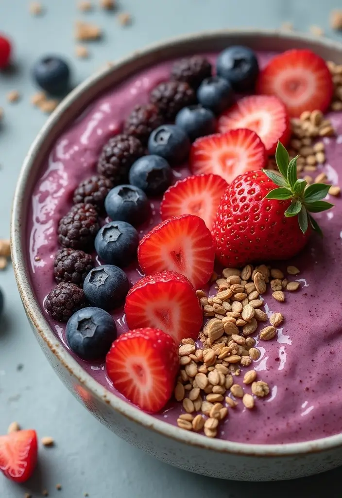 30 Calorie Deficit Meal Prep Recipes That Support Fat Loss - 25. Berry Smoothie Bowl