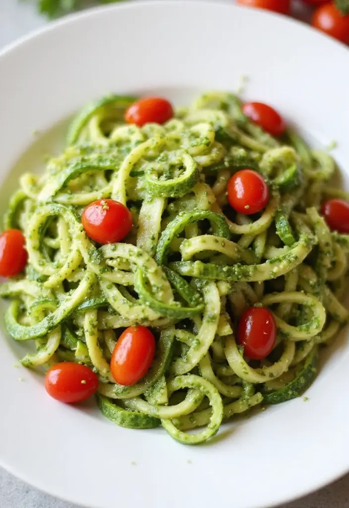 30 Calorie Deficit Meal Prep Recipes That Support Fat Loss - 3. Zucchini Noodles with Pesto