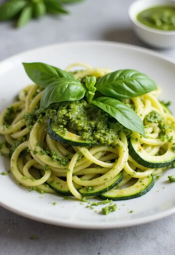 30 Easy Meal Prep Recipes with Few Ingredients for Busy People 56 30 Easy Meal Prep Recipes with Few Ingredients for Busy People - 10. Zucchini Noodles with Pesto