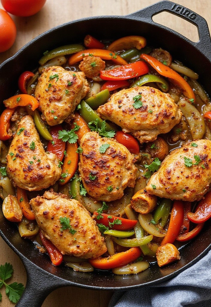30 Easy Meal Prep Recipes with Few Ingredients for Busy People 8 30 Easy Meal Prep Recipes with Few Ingredients for Busy People - 2. One-Pan Chicken Fajitas